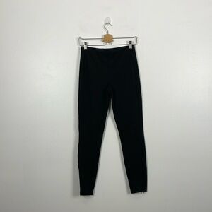 Polo Ralph Lauren Womens 6 Black Ponte Stretch Pants Zip Ankle Leggings Pull-On